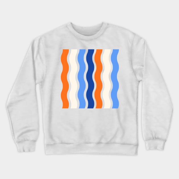 Seamless wave pattern Crewneck Sweatshirt by oscargml